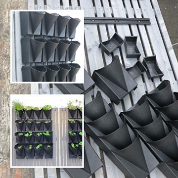 bluegreenshop.de Urban Gardening/Wandbegrünung: Vertical Garden Wall 16er Komplett-Set anthrazit - 6