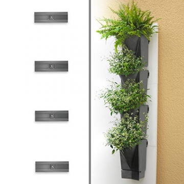 bluegreenshop.de Urban Gardening/Wandbegrünung: Vertical Garden Wall 16er Komplett-Set anthrazit - 9