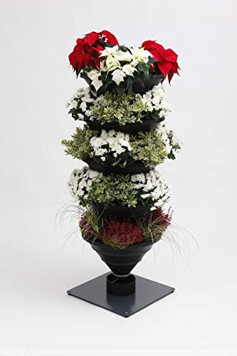 bluegreenshop.de Vertical Garden XL – Turm-Hochbeet/Pflanzturm (Grau) - 1