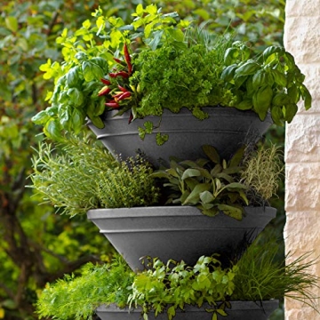 bluegreenshop.de Vertical Garden XL – Turm-Hochbeet/Pflanzturm (Grau) - 2