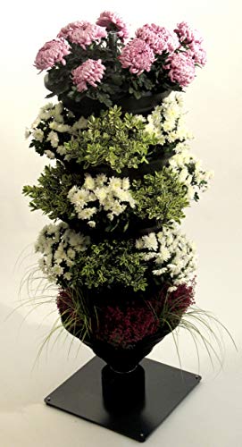 bluegreenshop.de Vertical Garden XL – Turm-Hochbeet/Pflanzturm (Grau) - 6